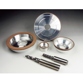 Resin bond diamond wheel for tool grinding and rough machining of hard brittle materials.